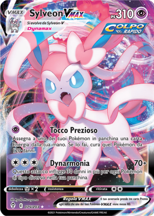 Pokémon Sylveon VMAX 075/203 Evoluzioni Eteree ITA
