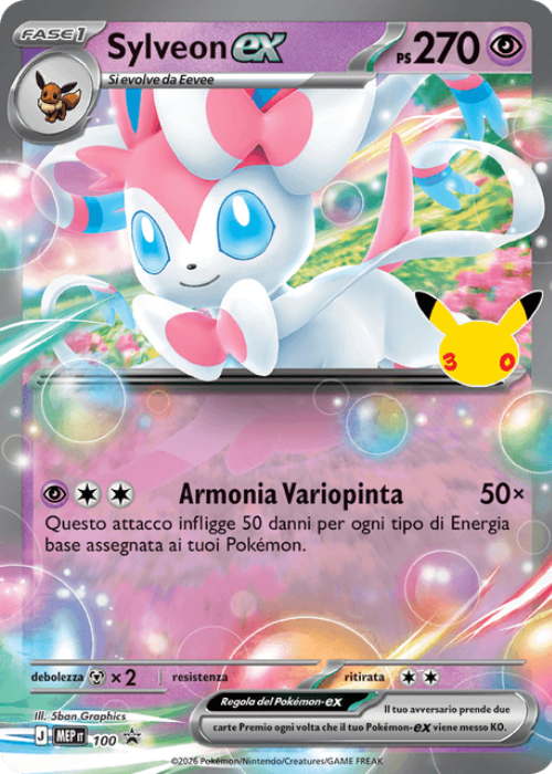 Pokémon Sylveon ex 100 Promo Megaevoluzione ITA