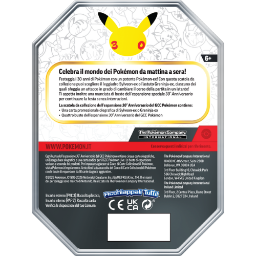 Pokémon 30° Anniversario Tin da Collezione Greninja ex ITA