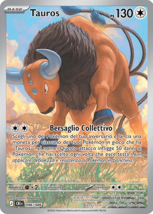 Pokémon Tauros 096/086 Caos Nascente ITA