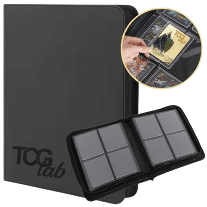 TcgLab Album per Toploader 4 Tasche Nero
