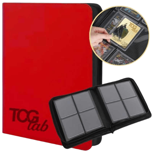 TcgLab Album per Toploader 4 Tasche Rosso