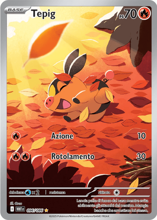 Pokémon Tepig 096/086 Fuoco Bianco ITA