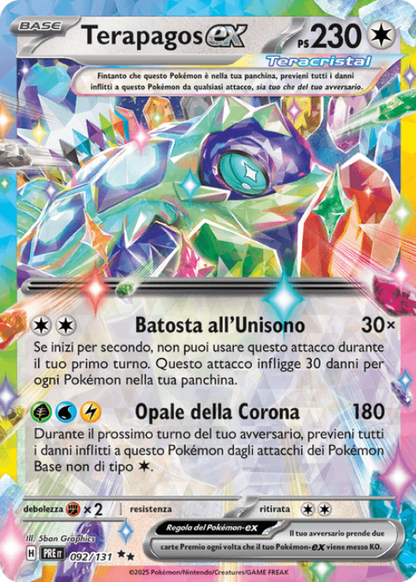 Pokémon Terapagos ex 092/131 Evoluzioni Prismatiche ITA