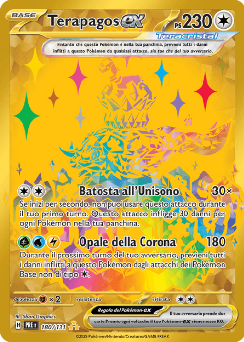 Pokémon Terapagos ex 180/131 Evoluzioni Prismatiche ITA