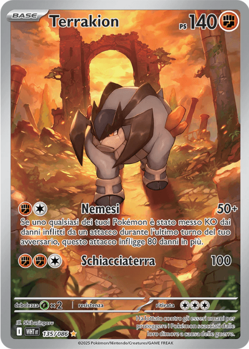Pokémon Terrakion 135/086 Fuoco Bianco ITA