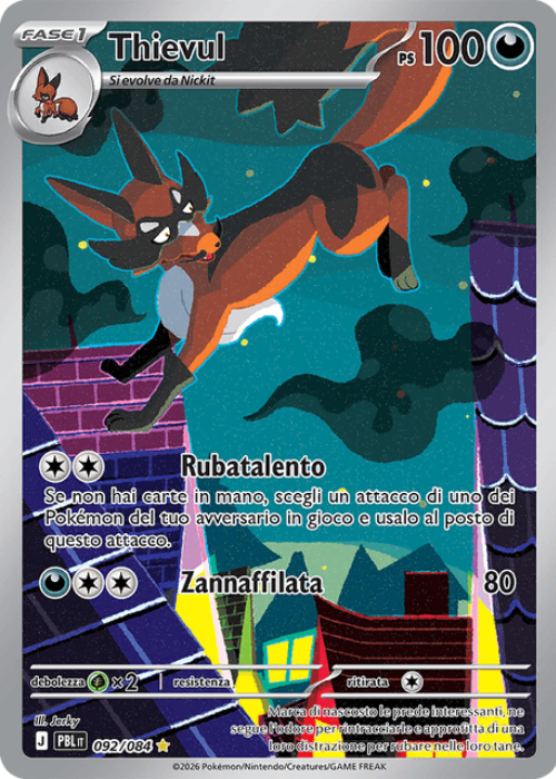 Pokémon Thievul 092/084 Buio Pesto ITA