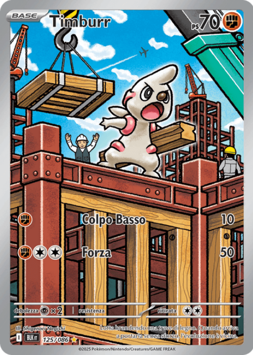 Pokémon Timburr 125/086 Luce Nera ITA