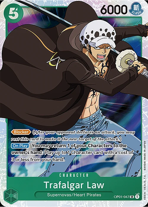 One Piece Trafalgar Law Super Rare OP01-047 ENG