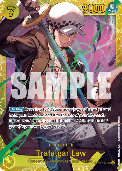 One Piece Trafalgar Law Secret Rare OP10-119 ENG