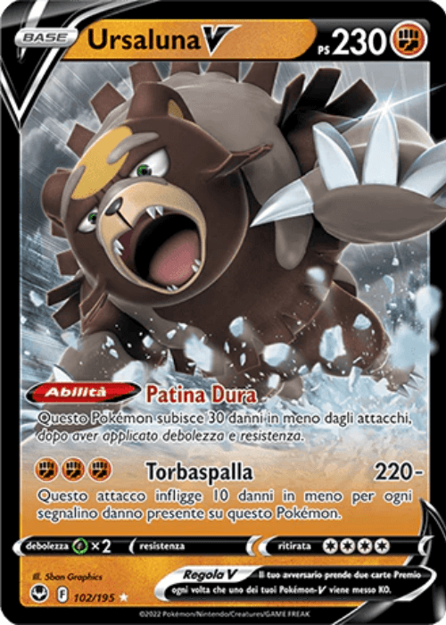 Pokémon Ursaluna V 102/195 Tempesta Argentata ITA
