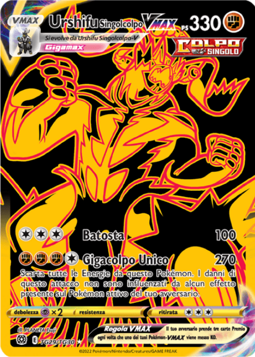Pokémon Urshifu Singolcolpo VMAX TG29/TG30 Astri Lucenti ITA