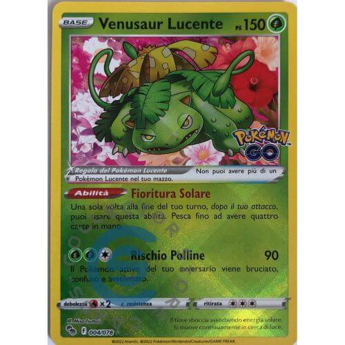 Venusaur Lucente Pokemon Go 004-078 Rara Lucente