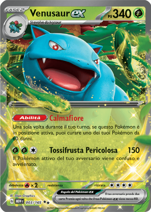 Pokémon Venusaur ex 003/165 151 ITA