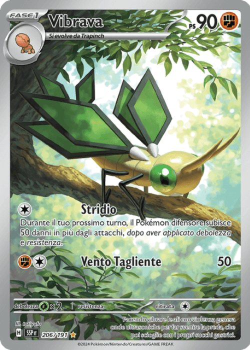 Pokémon Vibrava 206/191 Scintille Folgoranti ITA