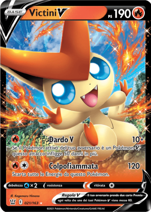 Pokémon Victini V 021/163 Stili di Lotta ITA