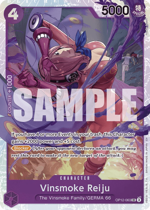 One Piece Vinsmoke Reiju Super Rare OP12-063 ENG