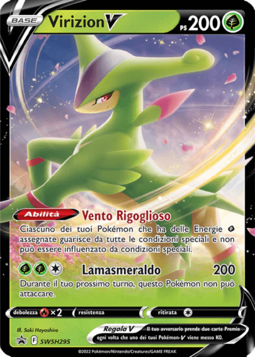 Pokémon Virizion V SWSH295 Promo Spada e Scudo ITA