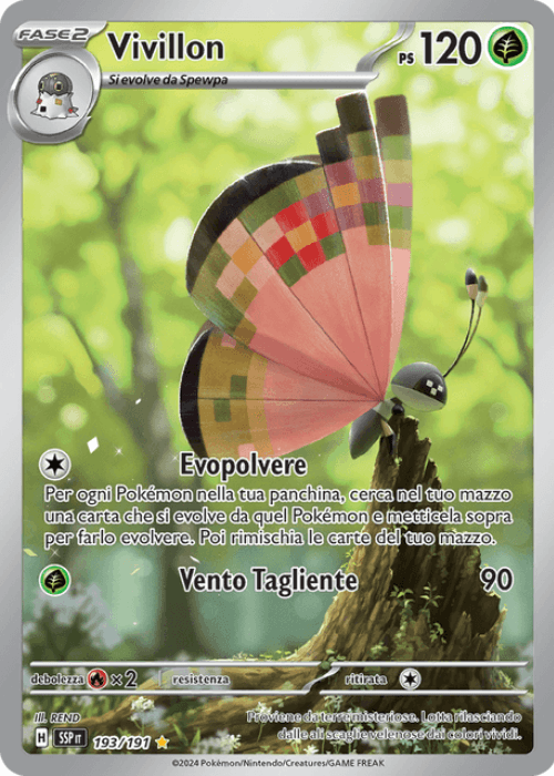 Pokémon Vivillon 193/191 Scintille Folgoranti ITA