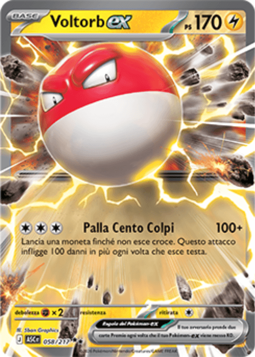 Pokémon Voltorb ex 058/217 Ascesa Eroica ITA