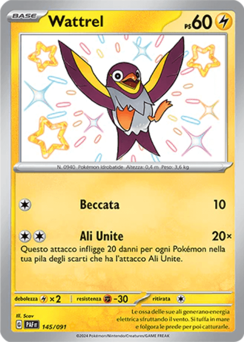 Pokémon Wattrel 145/091 Destino di Paldea ITA