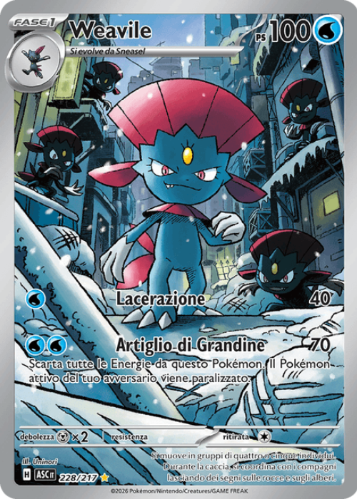Pokémon Weavile 228/217 Ascesa Eroica ITA