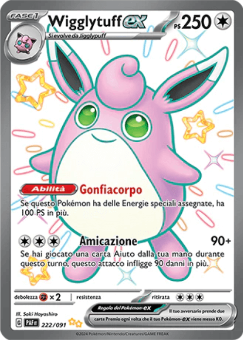 Pokémon Wigglytuff ex 222/091 Destino di Paldea ITA