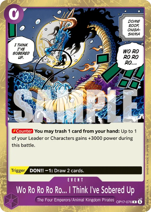 One Piece Wo Ro Ro Ro Ro... I Think I've Sobered Up Rare OP17-076 ENG