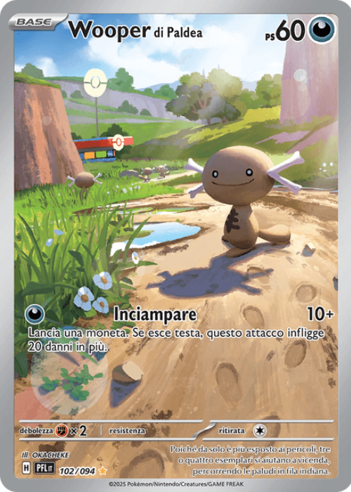 Pokémon Wooper di Paldea 102/094 Fiamme Spettrali ITA
