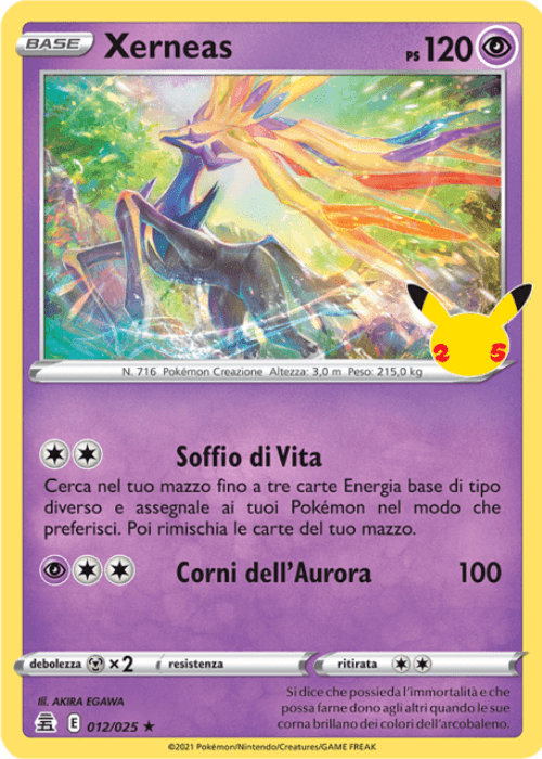 Pokémon Xerneas 012/025 Gran Festa ITA