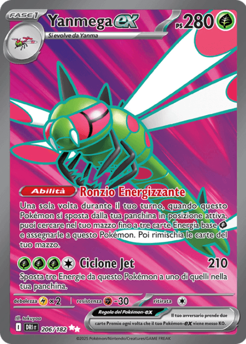 Pokémon Yanmega ex 206/182 Rivali Predestinati ITA