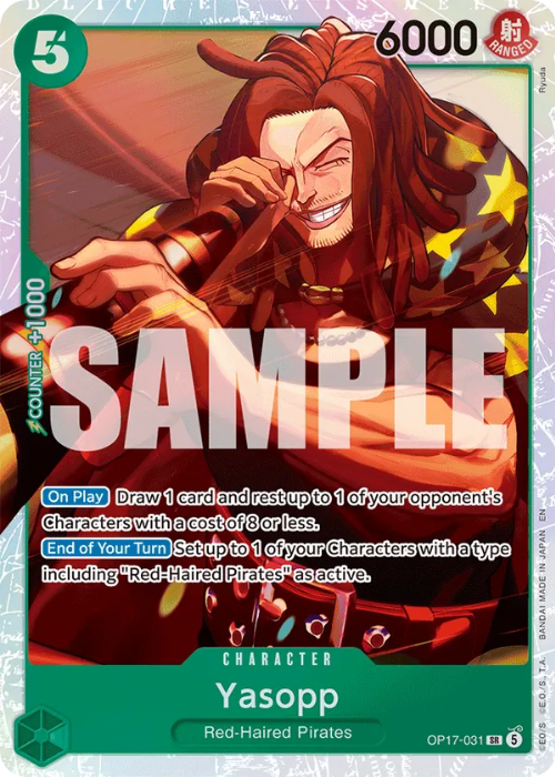 One Piece Yasopp Super Rare OP17-031 ENG