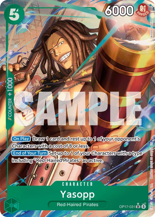 One Piece Yasopp Alternate Rare OP17-031 ENG