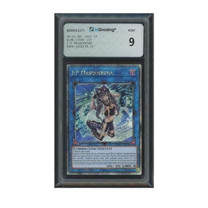 Yu-Gi-Oh! I:P MASQUERENA BLMR Quarter Century Secret Rare AiGrading Voto 9