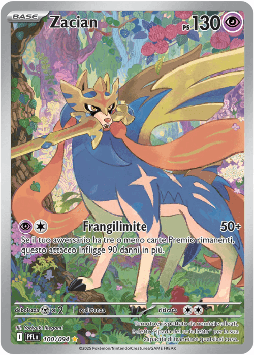 Pokémon Zacian 100/094 Fiamme Spettrali ITA