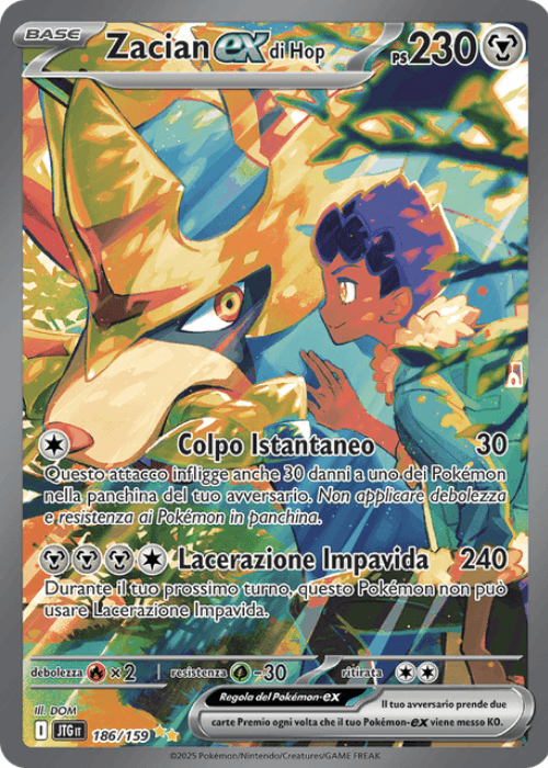 Pokémon Zacian ex di Hop 186/159 Avventure Insieme ITA