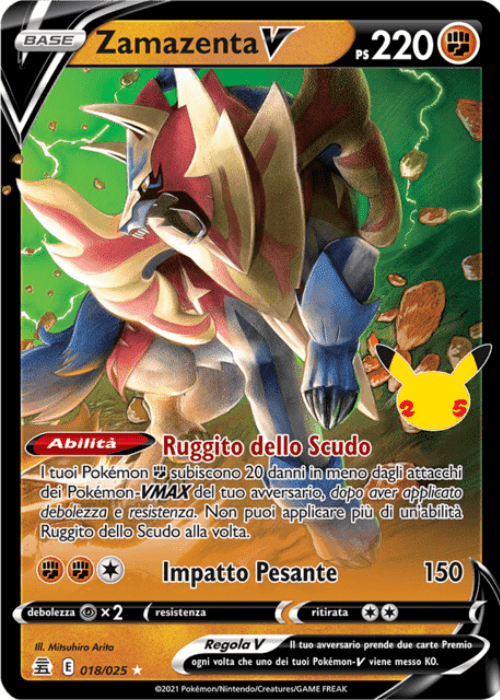 Pokémon Zamazenta V 018/025 Gran Festa ITA