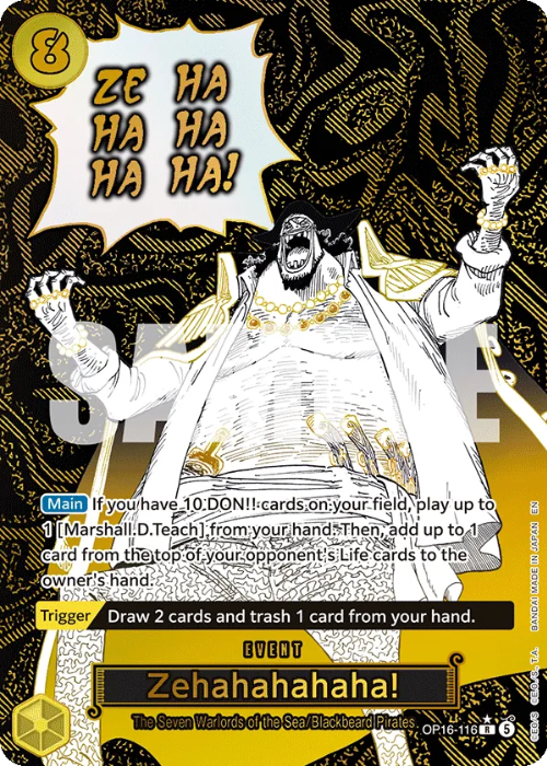 One Piece Zehahahahaha! Alternate Rare OP16-116 ENG