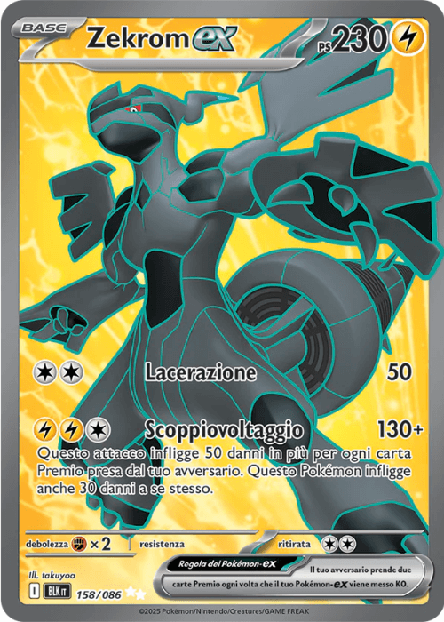 Pokémon Zekrom ex 158/086 Luce Nera ITA