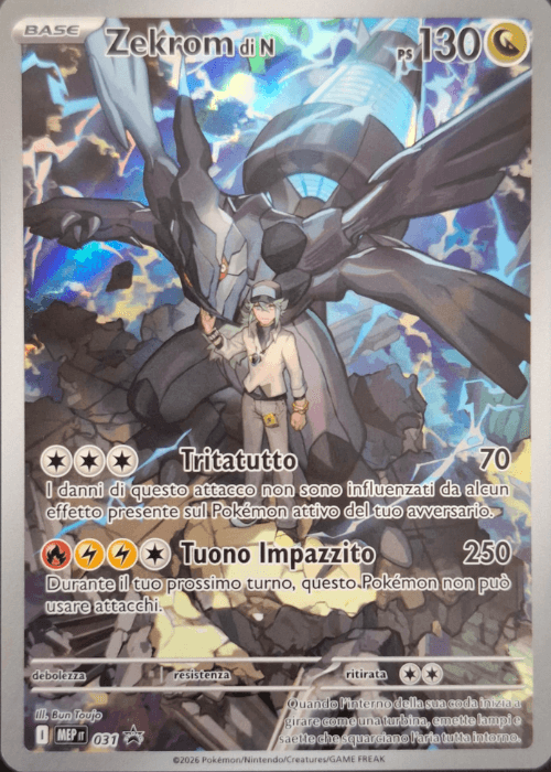 Pokémon Zekrom di N 031 Promo Megaevoluzione ITA