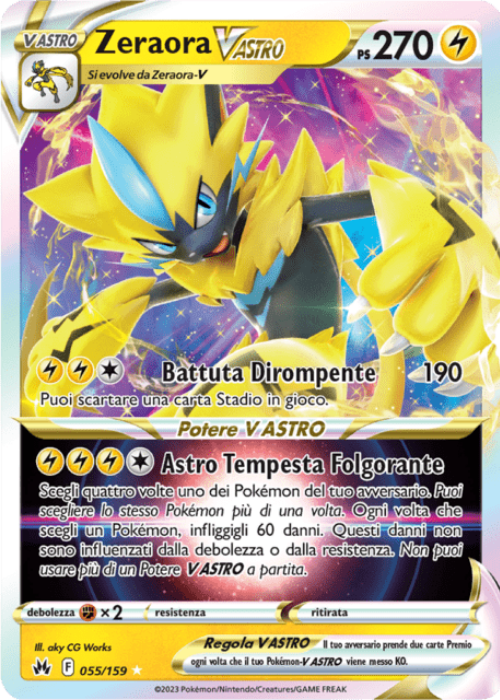 Pokémon Zeraora Vastro 055/159 Zenit Regale ITA