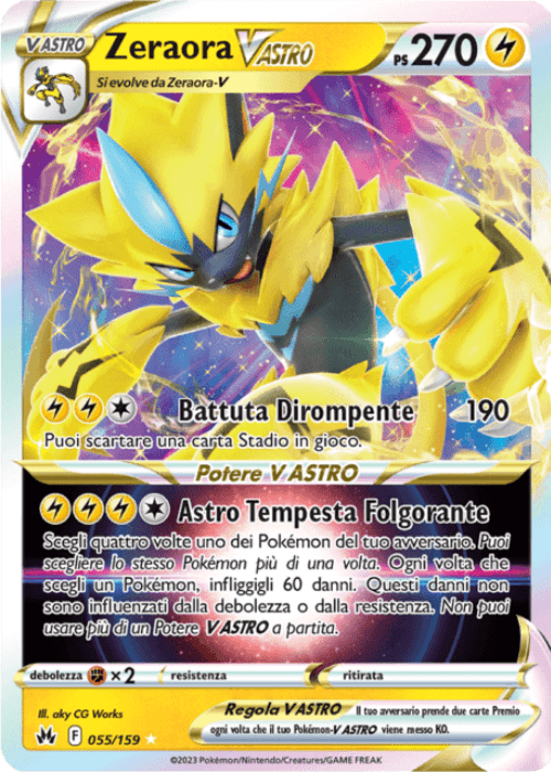 Pokémon Zeraora Vastro 055/159 Zenit Regale ITA