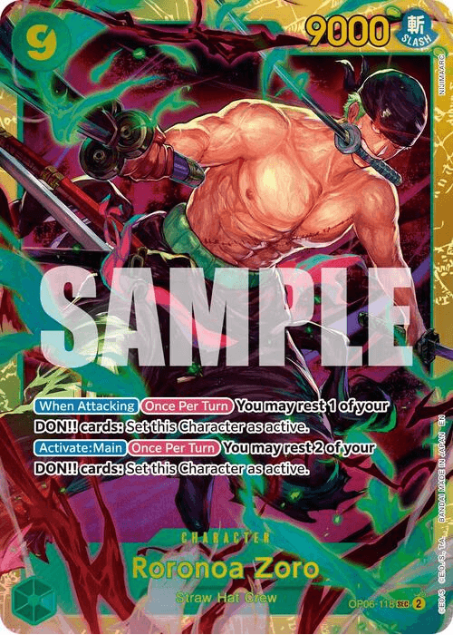 One Piece Zoro Secret Rare Reprint PRB02 ENG
