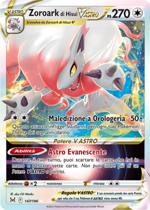 Pokémon Zoroark di Hisui Vastro 147/196 Origine Perduta ITA