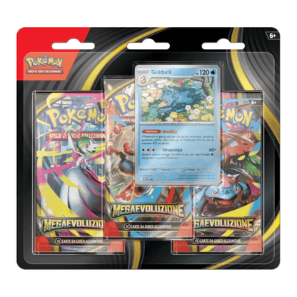 Pokémon Megaevoluzione Blister 3 Pack Golduck ITA