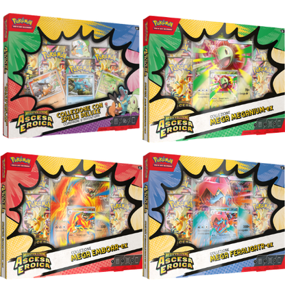 Bundle Pokémon Megaevoluzione Ascesa Eroica Set Completo 4 Collezioni