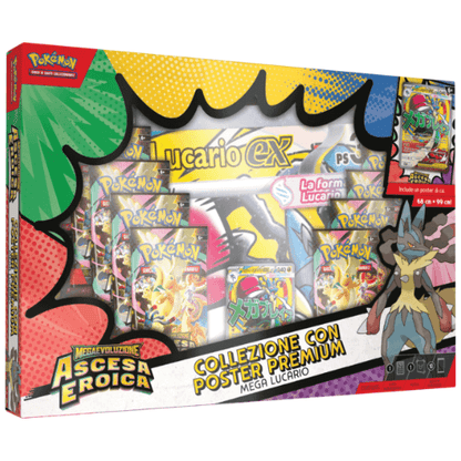 Pokémon Collezione con Poster Premium di Mega Lucario-ex ITA