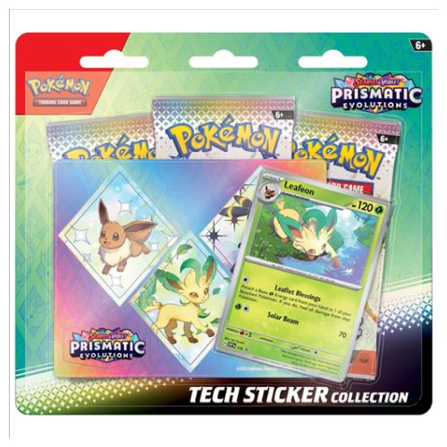 Pokémon Collezione con Adesivi Evoluzioni Prismatiche Leafeon ITA