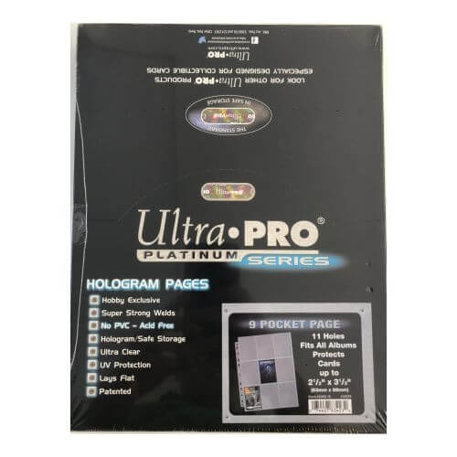 Ultra Pro - Confezione 100 Fogli a 9 tasche Platinum