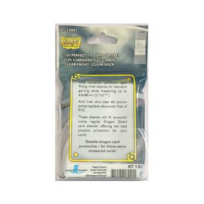 Dragon Shield - 100 Sleeves Standard Size Perfect Fit Clear